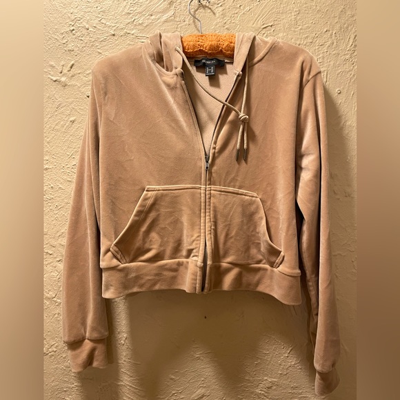 Velour Zip Up Hoodie - Picture 1 of 2